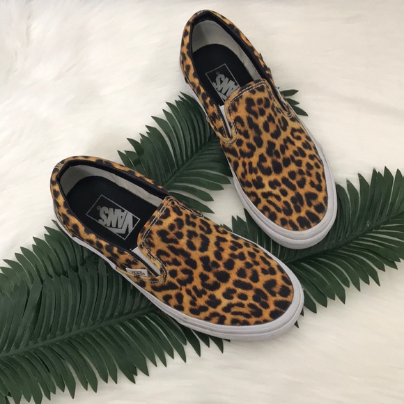 cheetah print slip on vans